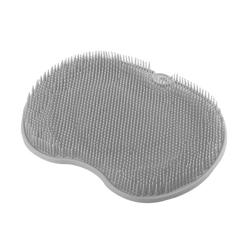 Escova para as costas de silicone antiderrapante e tapete de banho para massagem