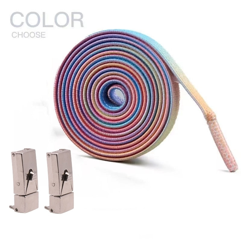 Cadarços sem laços ,cadarços elásticos para mulheres sem amarrar tênis